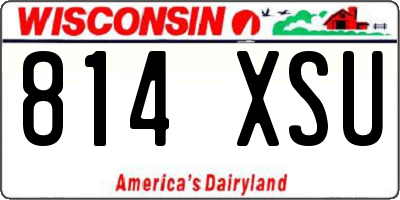 WI license plate 814XSU