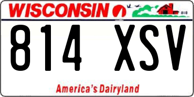 WI license plate 814XSV