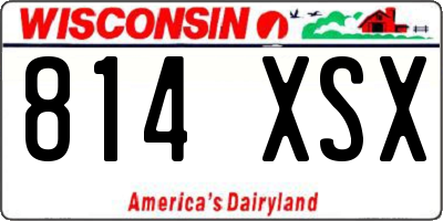 WI license plate 814XSX