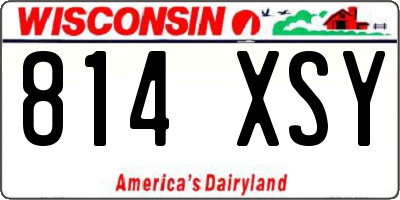 WI license plate 814XSY