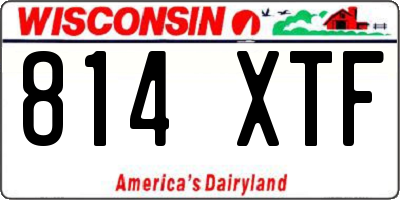 WI license plate 814XTF