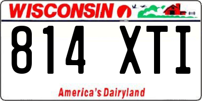 WI license plate 814XTI