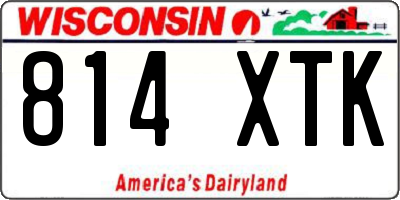 WI license plate 814XTK