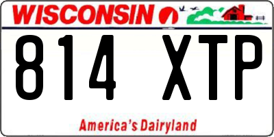 WI license plate 814XTP