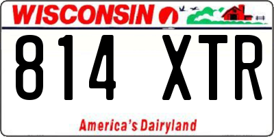 WI license plate 814XTR