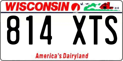 WI license plate 814XTS