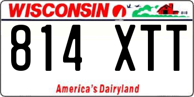 WI license plate 814XTT