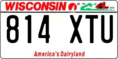 WI license plate 814XTU