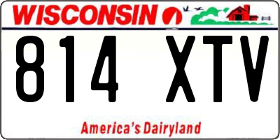 WI license plate 814XTV