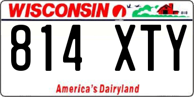 WI license plate 814XTY