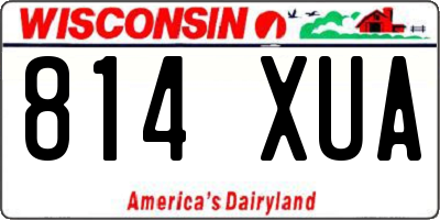 WI license plate 814XUA