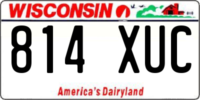 WI license plate 814XUC