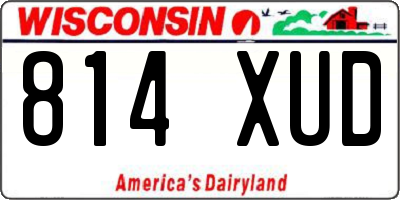 WI license plate 814XUD