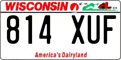 WI license plate 814XUF