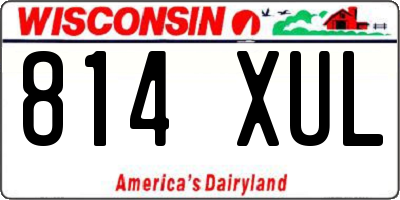 WI license plate 814XUL