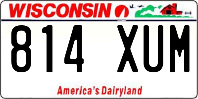 WI license plate 814XUM