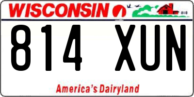 WI license plate 814XUN