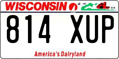 WI license plate 814XUP