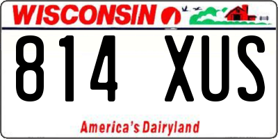 WI license plate 814XUS