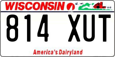 WI license plate 814XUT