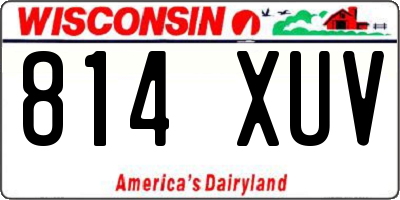 WI license plate 814XUV