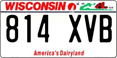 WI license plate 814XVB