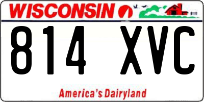 WI license plate 814XVC