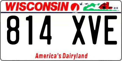 WI license plate 814XVE