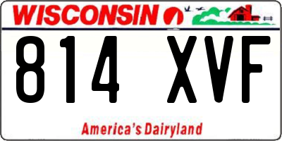 WI license plate 814XVF