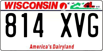 WI license plate 814XVG