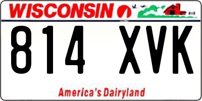 WI license plate 814XVK