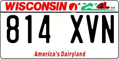 WI license plate 814XVN