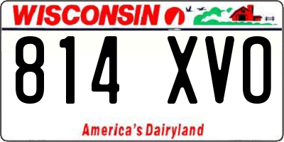 WI license plate 814XVO