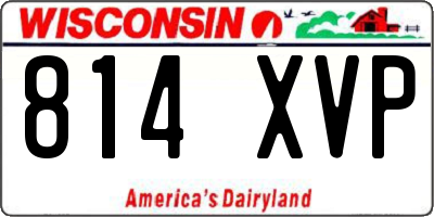 WI license plate 814XVP
