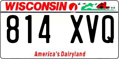 WI license plate 814XVQ