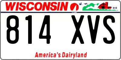 WI license plate 814XVS
