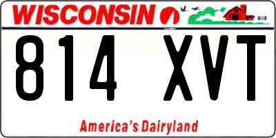 WI license plate 814XVT