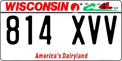WI license plate 814XVV