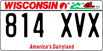 WI license plate 814XVX