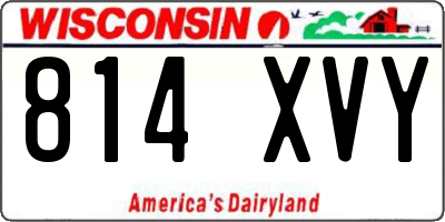 WI license plate 814XVY