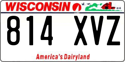 WI license plate 814XVZ