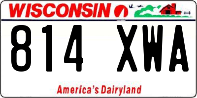 WI license plate 814XWA