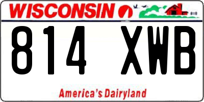 WI license plate 814XWB