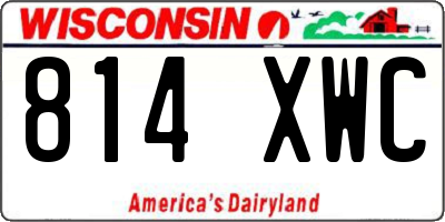 WI license plate 814XWC