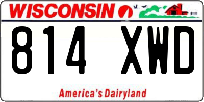 WI license plate 814XWD