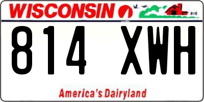 WI license plate 814XWH