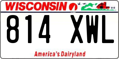 WI license plate 814XWL