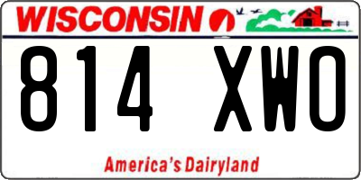 WI license plate 814XWO