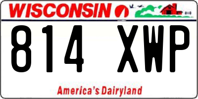WI license plate 814XWP