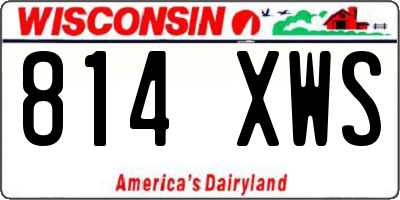 WI license plate 814XWS